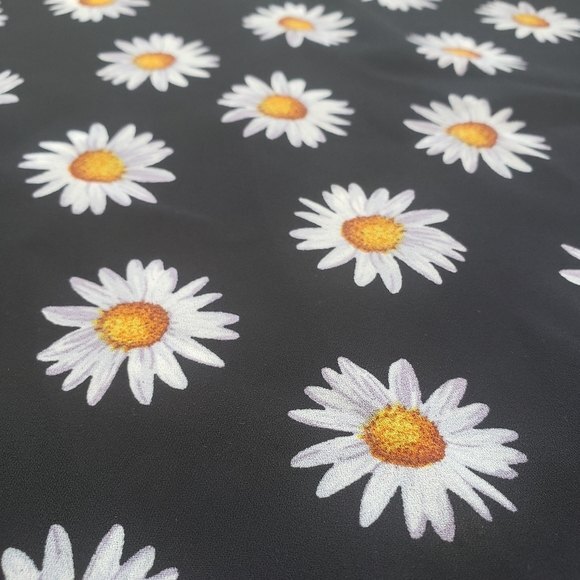 About a Girl Cold Shoulder Black Daisy Top - S - Picture 5 of 10